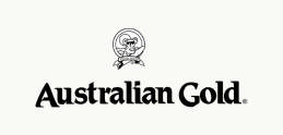 Australian Gold logo - Eksperter i solpleje med solbeskyttelsesprodukter, der beskytter og plejer huden under solen.