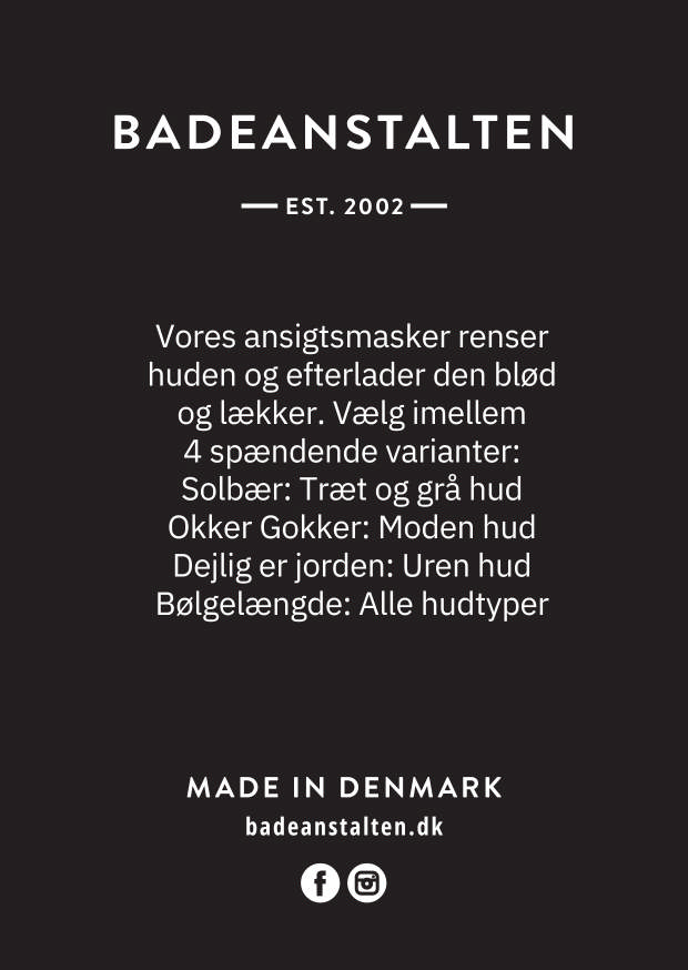 Badeanstalten Ansigtsmaske - Solbær (Stimulerende)