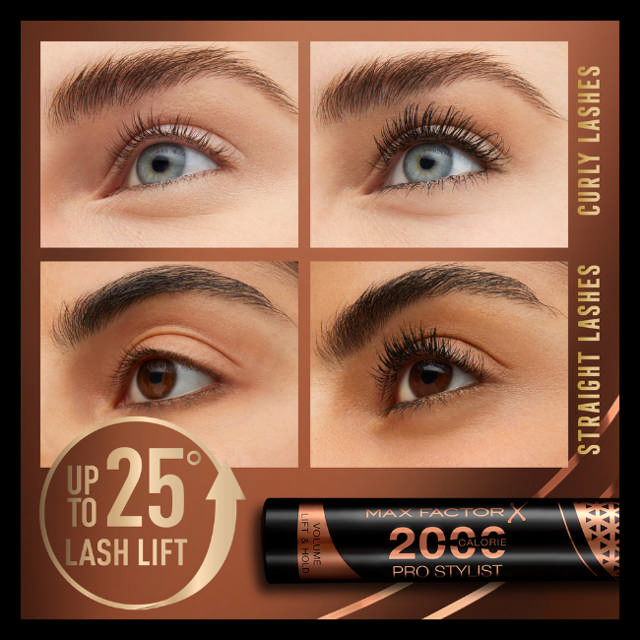 Max Factor 2000 Calorie Pro Stylist Mascara Black, 9 ml.